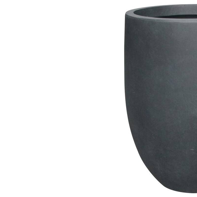 DurX-litecrete Lightweight Concrete Modern Seamless Round Charcoal Pot