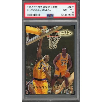Shaquille O'Neal 1998 Topps Gold Label Basketball Card #GL2 Graded PSA 8 - 8'6" x 11'6"