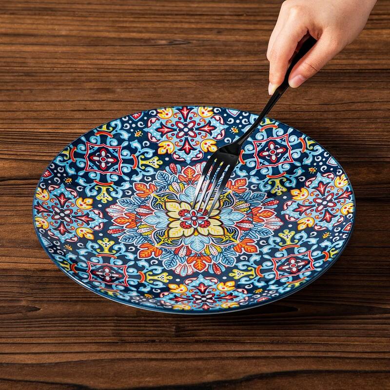 vancasso SIMI 12-Piece Hand Painted Porcelain Dinnerware Set Service for 4