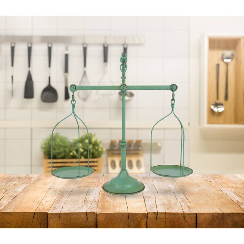 Decorative Antique Iron Balance Scale with Bird