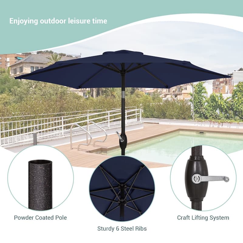 Bonosuki 7.5Ft Patio Market Umbrella Weather-Resistant Table Umbrella