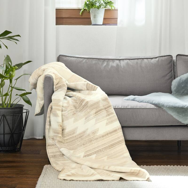 IBENA Cotton Southwestern Natural Oversize Throw 'Girga'