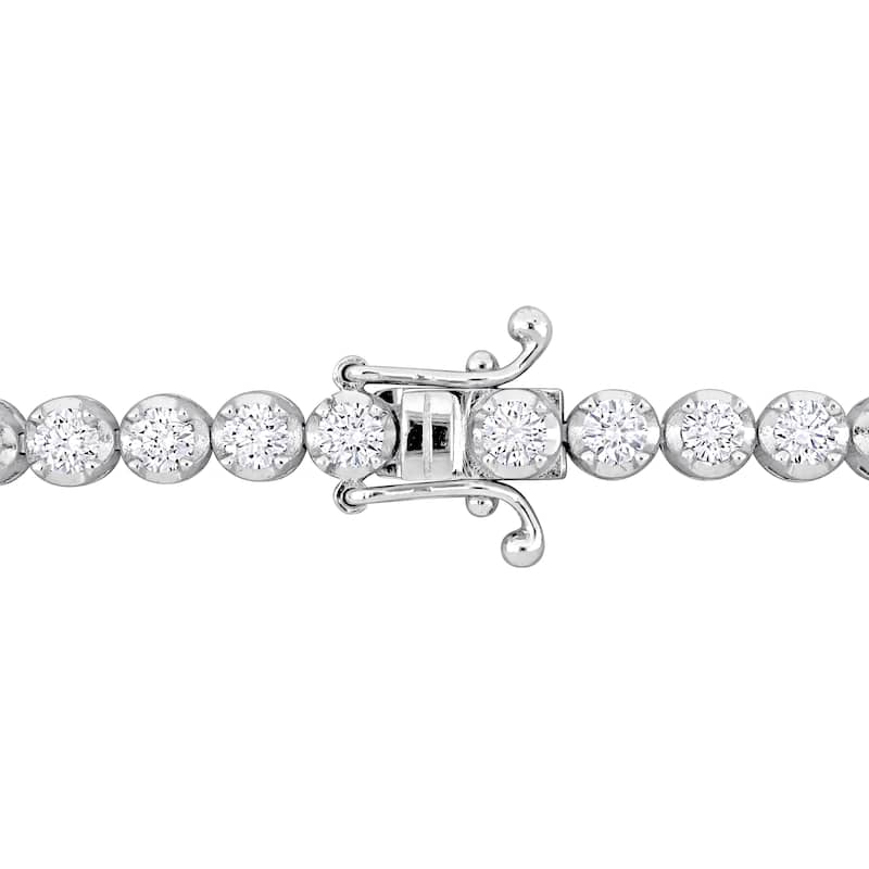 3 3/4ct TW Lab Grown Diamond Bracelet 14k White Gold