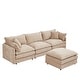 preview thumbnail 111 of 117, 3-Seater Comfy Cloud Couches with Movable Ottoman