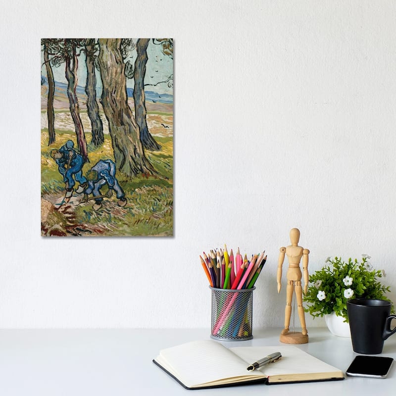 iCanvas "The Diggers, 1889" by Vincent van Gogh Canvas Print - 12x8x0.75