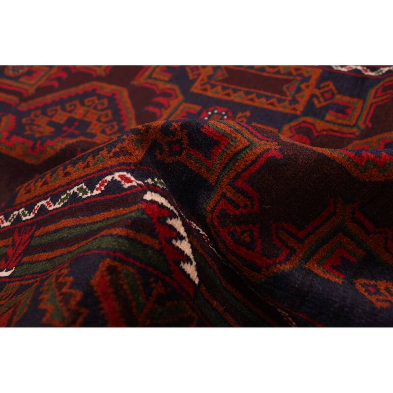 ECARPETGALLERY Hand-knotted Teimani Dark Navy Wool Rug - 3'7 x 6'4