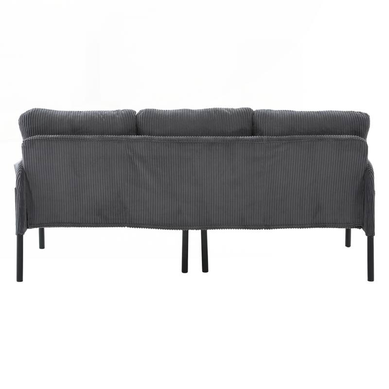 Oversized Loveseat, Modern & Plush Double-seater Sofa, Corduroy Upholstered Couch