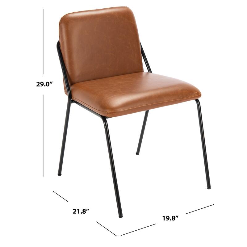 SAFAVIEH Hermeline Accent Dining Side Chair (Set of 2) - 19.8" x 21.8" L x 29" H - 20Wx22Dx29H