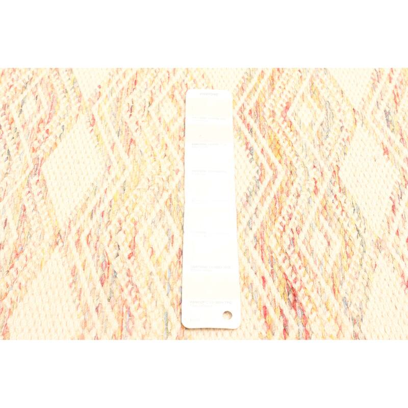 ECARPETGALLERY Flat-Weave Ankara FW Cream Wool Kilim - 4'11 x 7'8