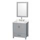 Option Gray / Giotto Quartz Top / Brushed Chrome Hardware