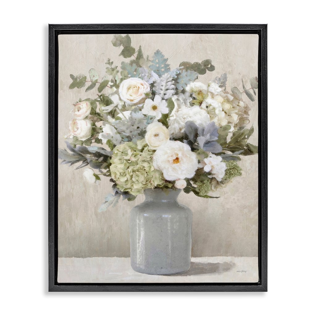 Stupell Fresh Garden Bouquet Framed Floater Canvas Wall Art Design By Amber Sterling