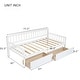 preview thumbnail 23 of 25, Kids Daybed Wood Sofa Bed with Pull-out Storage Drawers Twin Size Platform Storage Bed with Headboard Footboard Guardrails