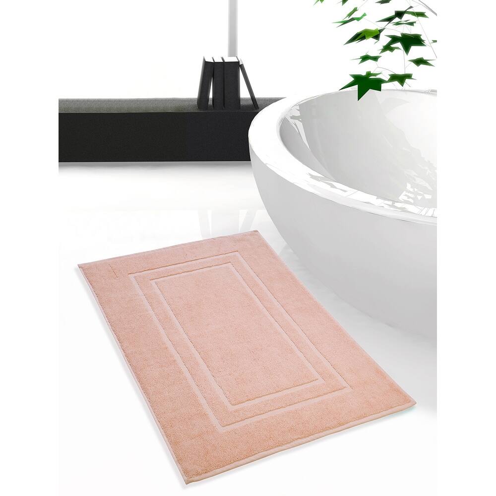 Cotton Terry Absorbent 900 GSM Cotton Bath Mat - (Set of 2)