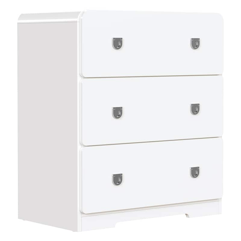 Painted 3-Drawer Nightstand for Bedroom