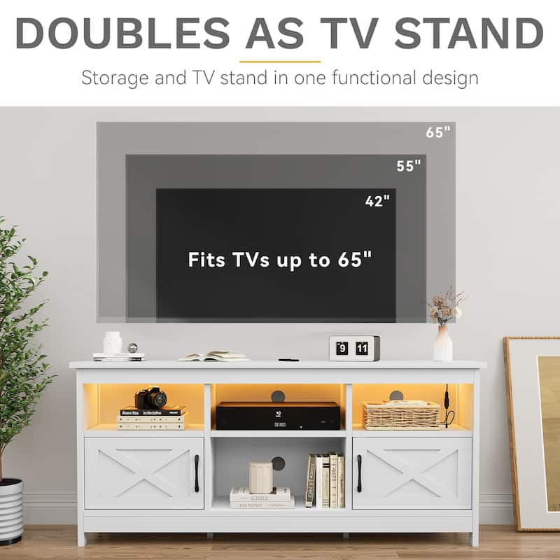 Moasis Farmhouse TV Stand for 65"/55"TV