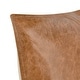 preview thumbnail 6 of 5, Kosas Home Cheyenne 100% Leather 16x36" Throw Pillow, Chestnut