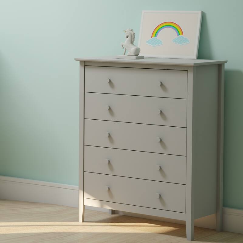 Taylor & Olive Snowberry 5-drawer Pine Wood Tall Storage Dresser