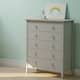 Taylor & Olive Snowberry 5-drawer Pine Wood Tall Storage Dresser