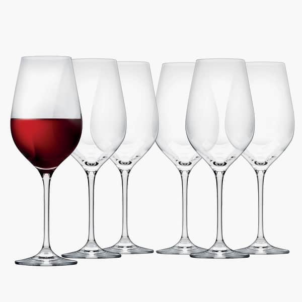 Set of Six Red 15OZ Wine Glasses Bed Bath & Beyond 37836146