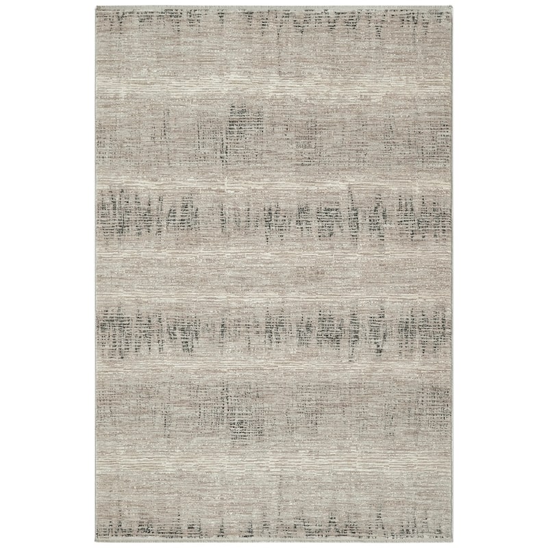 Calvin Klein CK079 Notes Indoor only Abstract Area Rug - Ivory/Charcoal - 3' 11" x 5' 11" - Rectangle
