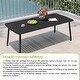 preview thumbnail 23 of 26, 7-PC Outdoor Patio Dining Set Rectangular Aluminum Table with Umbrella Hole with Rattan Chair