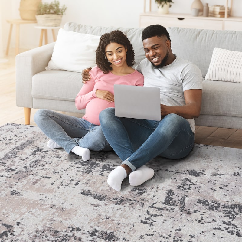 Abstract Area Rug - 6' x 9'