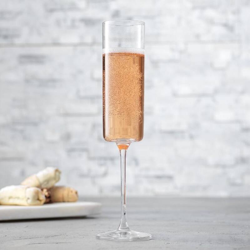 JoyJolt Claire European Crystal Champagne Glasses 5.7 oz Set of 2