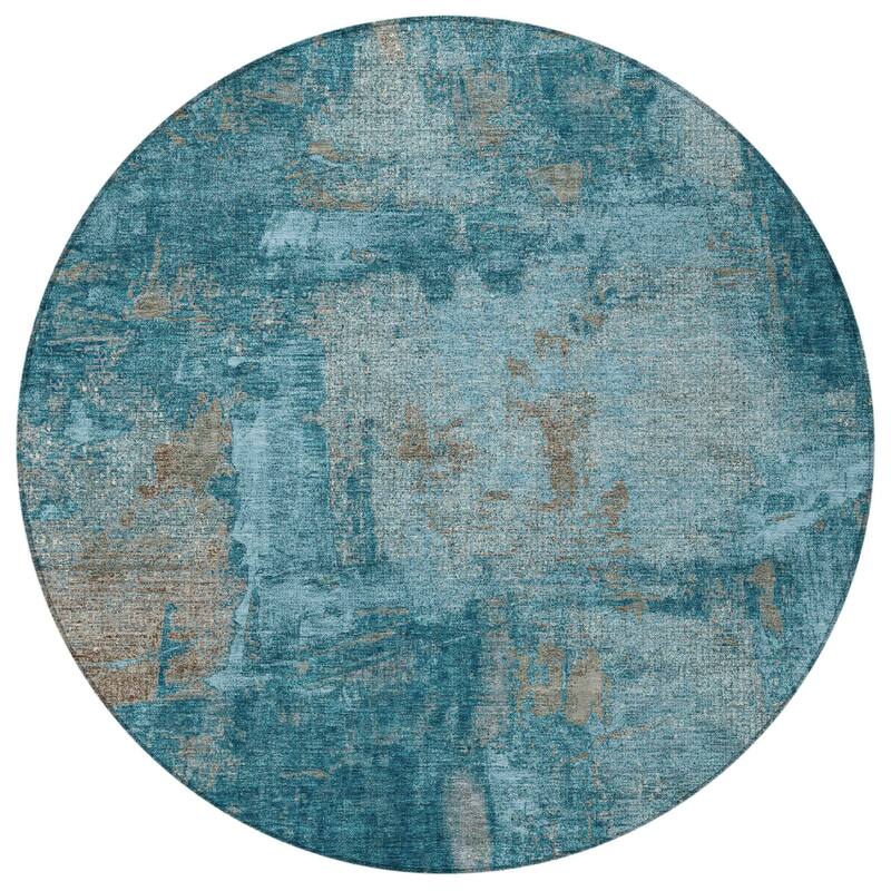 HomeRoots Abstract Transitional Rectangle Outdoor Rug