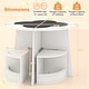 preview thumbnail 3 of 8, Gymax 5-PC Kids Table & Chair Set w/Writable Blackboard&Storage Stools