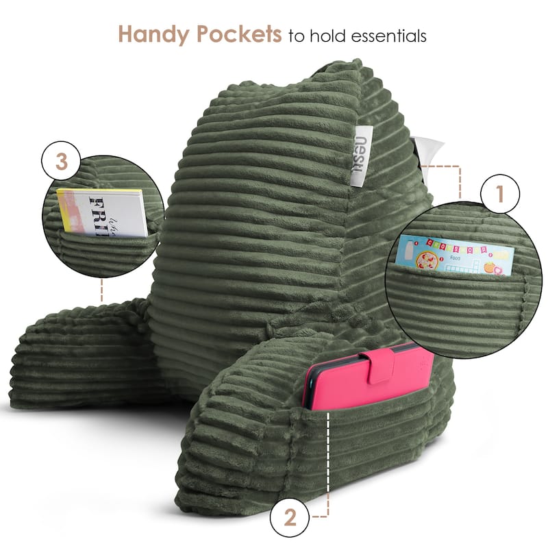 Emperyan Reading Pillow for Bed Adult with Fleece Blanket