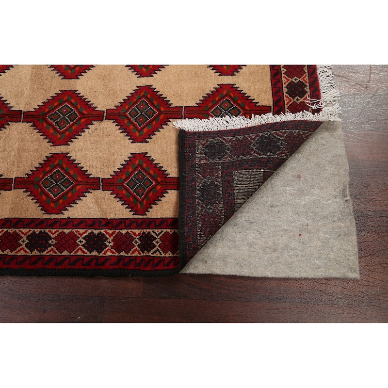 Traditional Geometric Balouch Persian Area Rug Wool Handmade - 3'4" x 6'4"