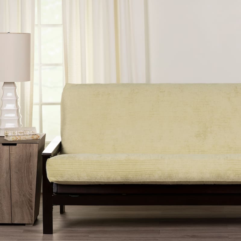 Vintage Dew Velvety-Texured Full Size Futon Cover - N/A