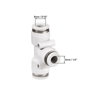 4mm od Push Lock White 2pcs Details about   Plastic Tee Push To Connect Tube Fittings 4mm 