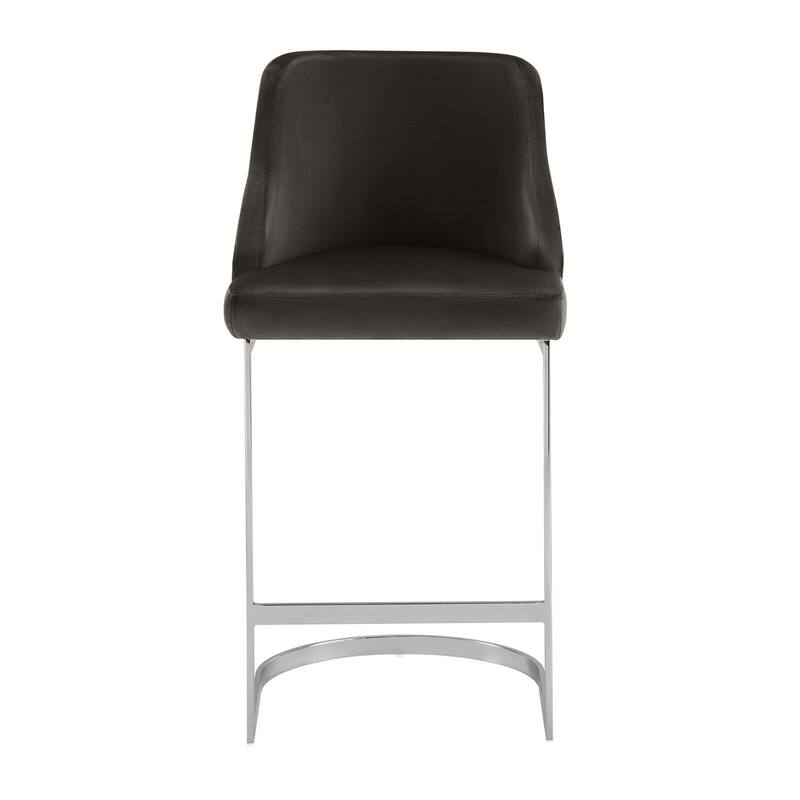 25.8'' Velvet/Leather Counter Height Bar Stools, Set of 2/3 - 36.6"H x 18.9"W x 20.5"D