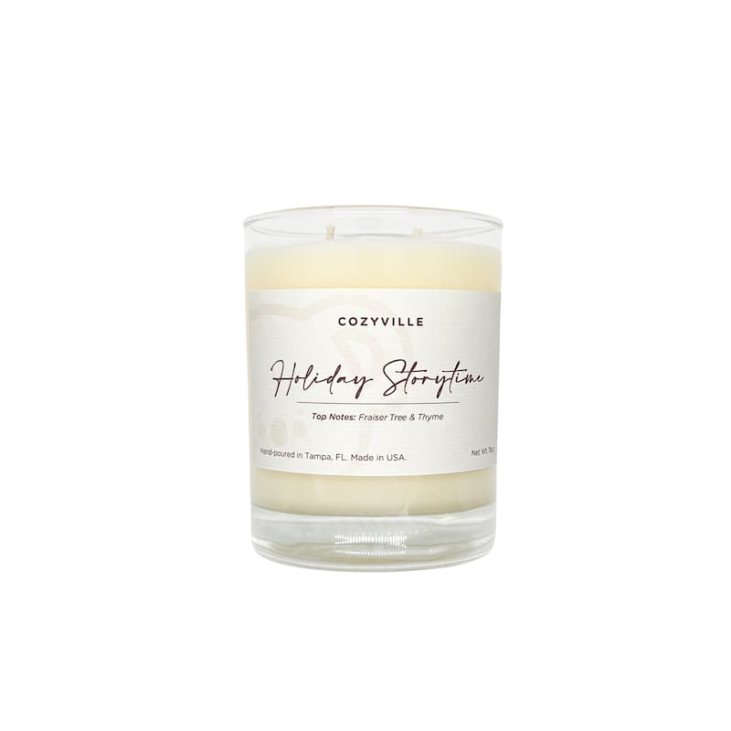 Cozyville Fragrances All Natural Soy Candles in Silver Tin/ Glass Jar - Holiday-Storytime-11oz