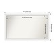 preview thumbnail 10 of 190, Wall Mirror Choose Your Custom Size - Extra Large, Blanco White Wood Outer Size: 44 x 26 in