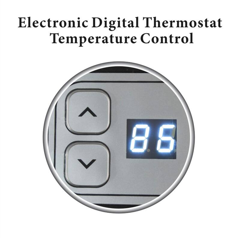 Optimus Portable Oscillation Ceramic Heater w/ Thermostat & LED