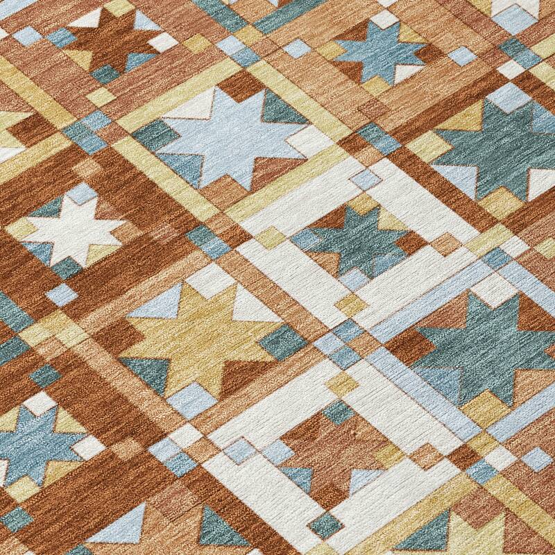 Machine Washable Indoor/ Outdoor Global Goddard Chantille Rug