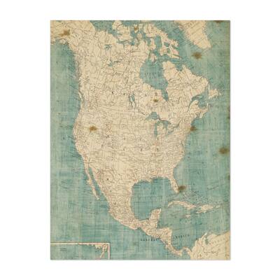 North America Map Maps Dorm Art Globe Retro Vintage Art Print/Poster ...