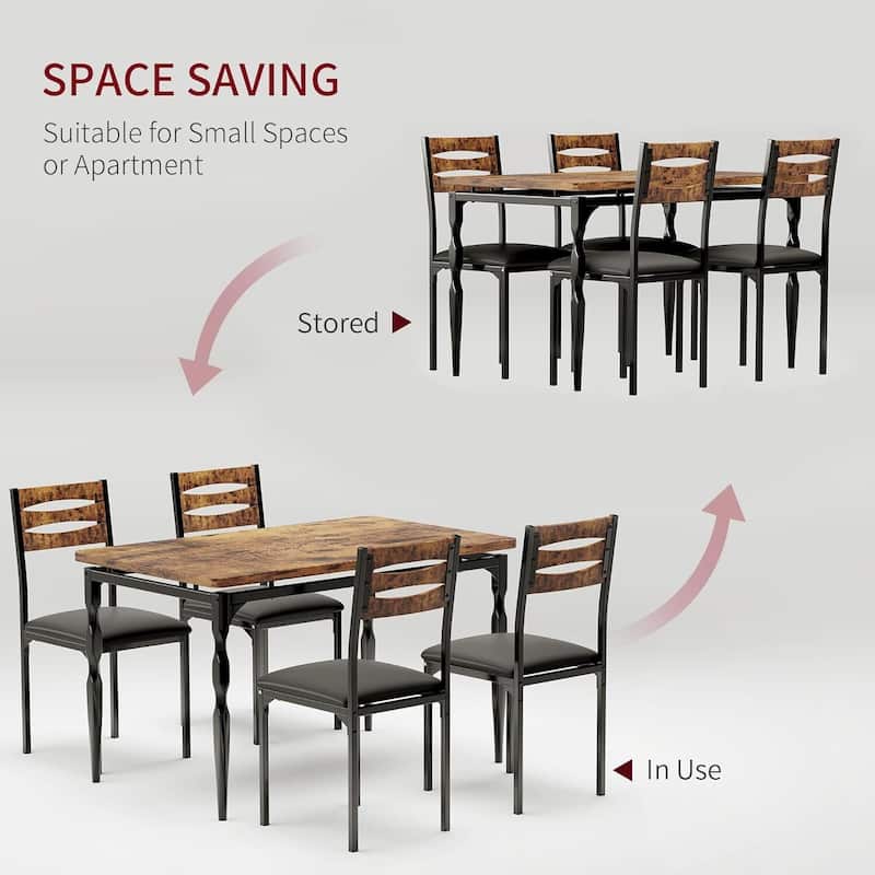 Dining Table Set for 4 with Spiral Table Legs for Small Spaces Kitchen Apartment
