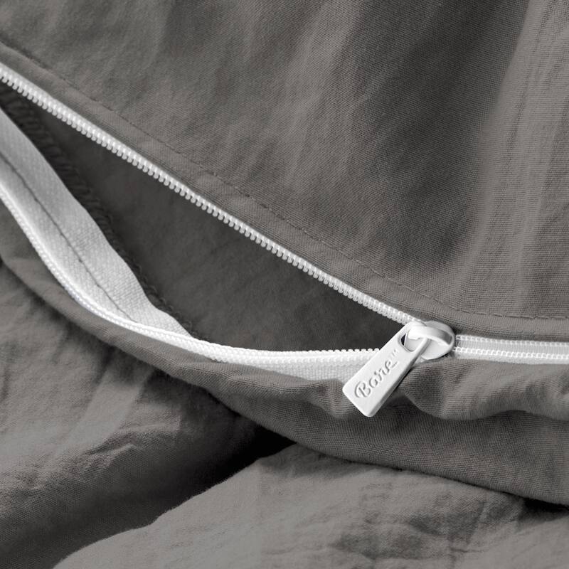 Bare Home Premium Washed Microfiber Duvet Cover and Sham Set