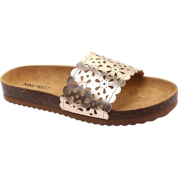 nine west rose gold sandals