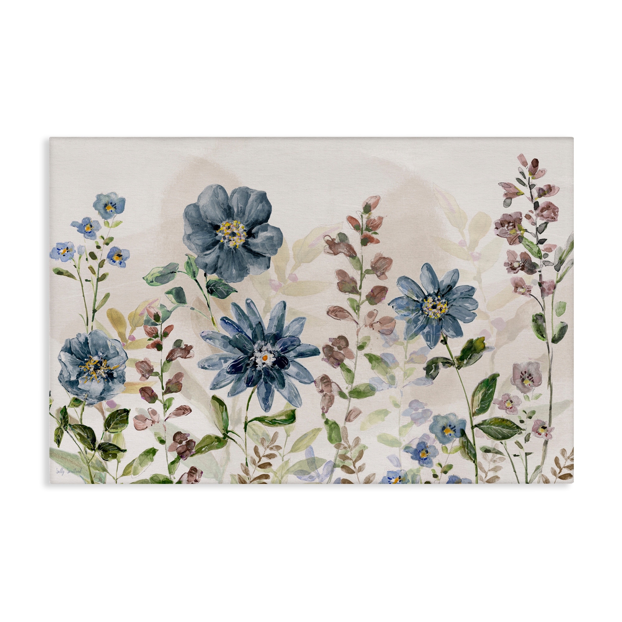 Stupell Wild Cottage Daisies & Ferns Canvas Wall Art Design By Sally Swatland