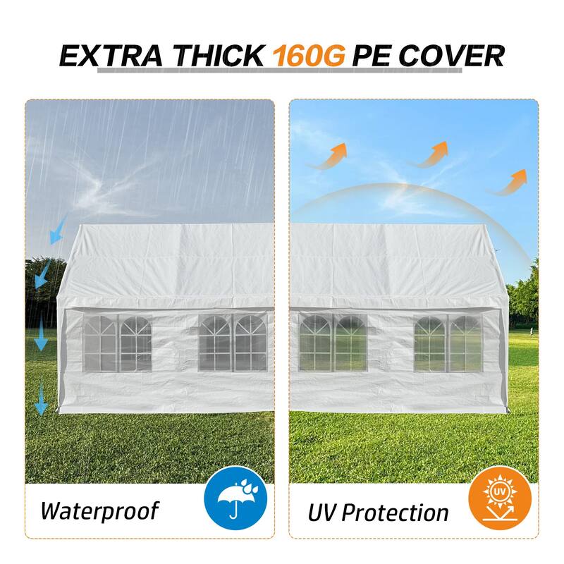 Aoodor Galvanized 20'W x 26'D Party Tent