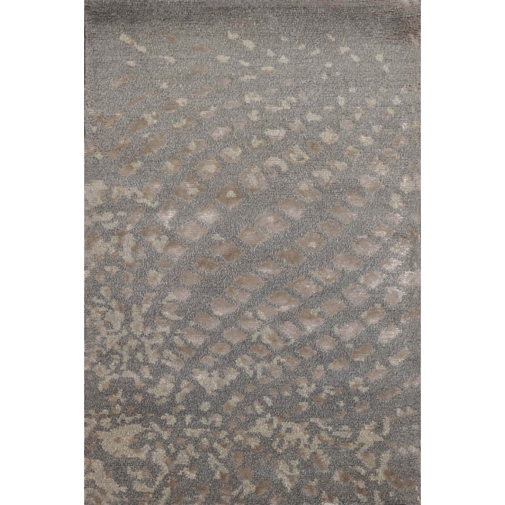Hand Knotted Gray,Tibetan Modern & Contemporary Oriental Area Rug - 2' x 3'