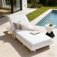 Option White Chaise_Cream Cushion+Single