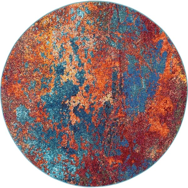 5' X 7' Atlantic Abstract Non Skid Area Rug 5' X 7' Atlantic Abstract Non Skid Area Rug