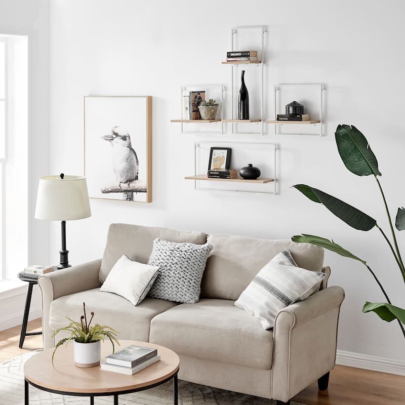 Danya B Framed Wall Art 4-Piece Modern Shelf Set