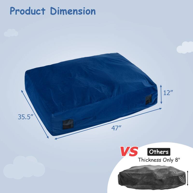 Costway 47" x 35.5" Crash Pad Sensory Mat with Foam Blocks and - See Details