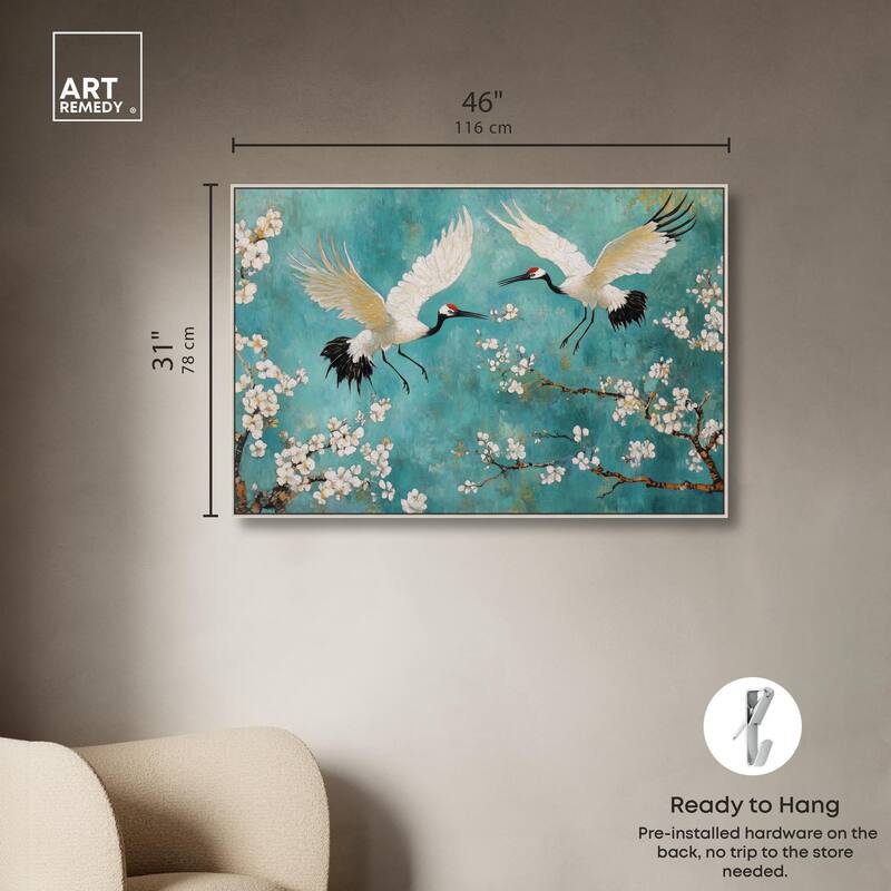 Gentle Tiger Nap Canvas Elegant Birds by Art Remedy